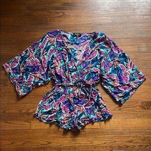 Lulu’s Hypnotized Purple Print Romper